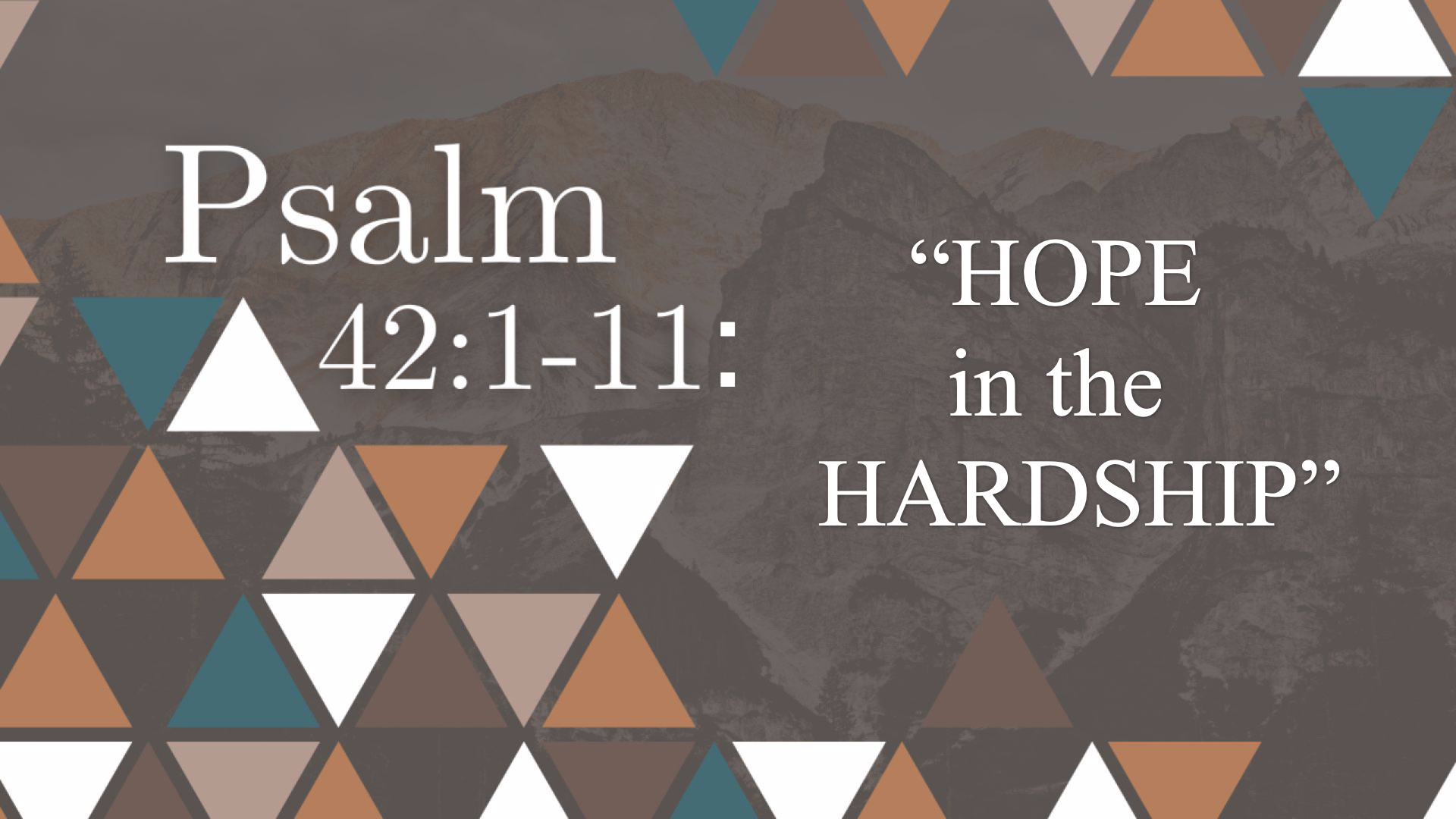 Hope In The Hardship